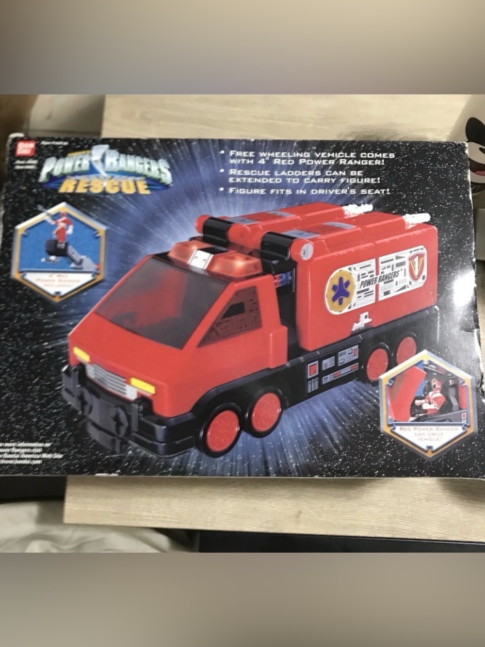 MMPR Power Rangers Lightspeed Rescue Pyro Rescue One Vehicle 2000 Vintage MIB - Picture 2 of 6
